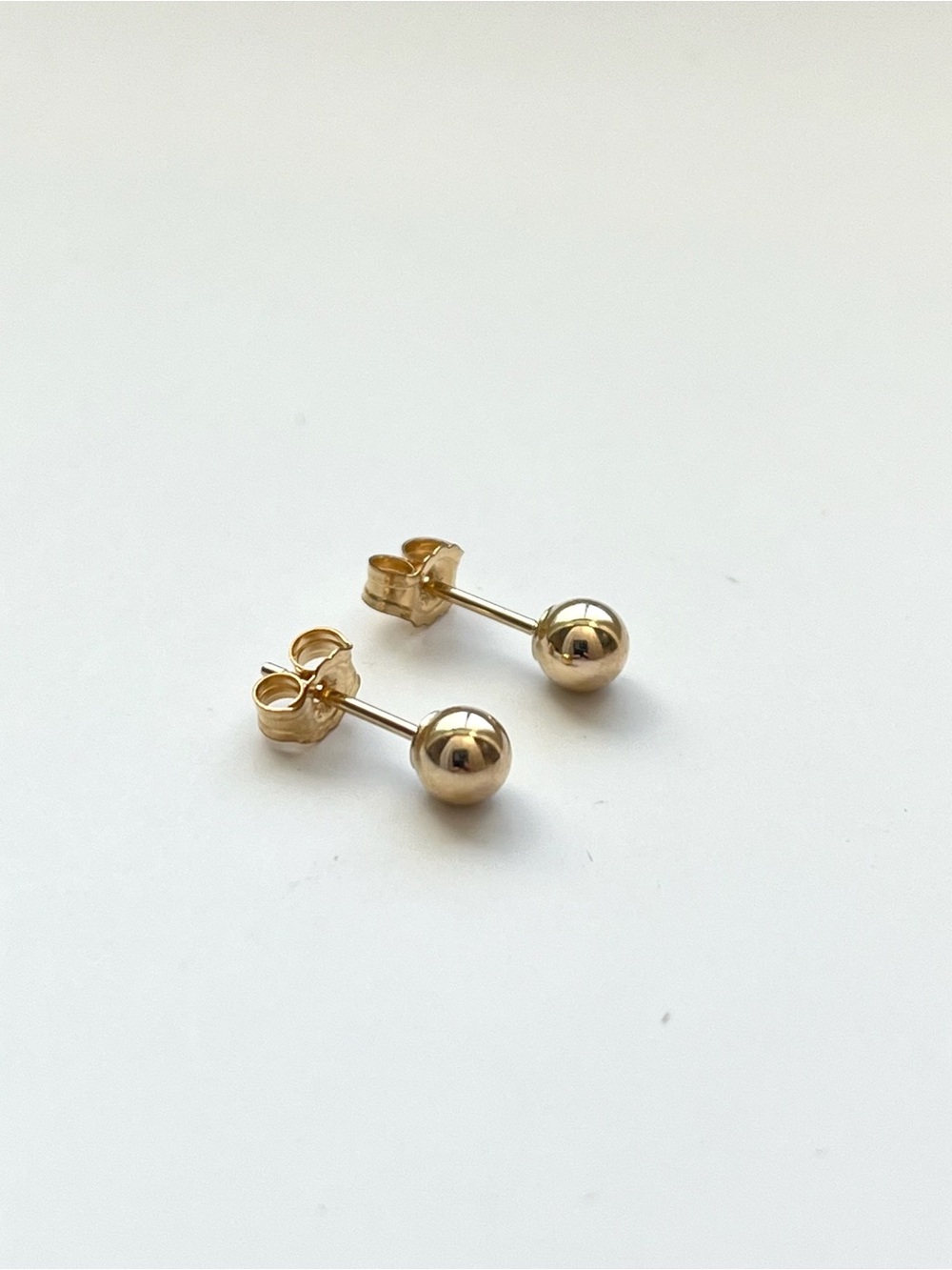 Classic 14K Yellow Gold Ball Stud Earrings